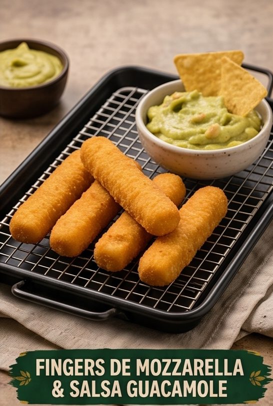 Fingers de mozzarella (Salsa Guacamole)